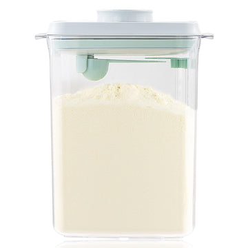Tourdeus Baby Milk Powder Container - 2300Ml Air Tight Formula Dispenser With Spoon And Scraper, Bpa-Free, Clear, 28Oz, 1.76Lb,