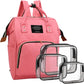 Zeelpetal Diaper Bag With Organizing Pouches, Nappy Bags Handbags Multifunction Diaper Bag For Baby Care 3 Pc Travel Backpack La