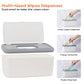 Famoplay 54 Packs Flannel Cloth Baby Wipes With Dispenser, Reusable Natural Skin-Friendly Baby Wipes, Body Face Hand Washcloth E