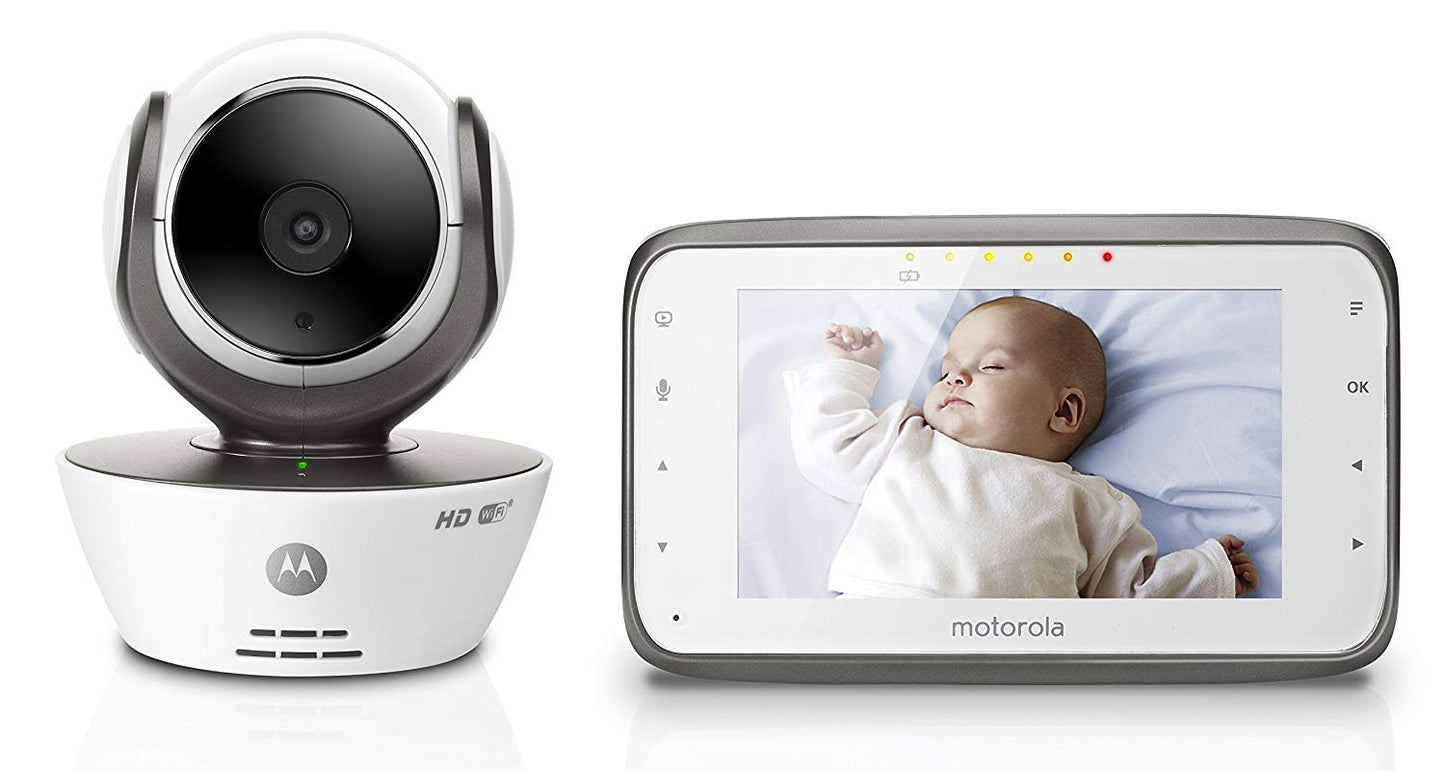 Motorola MBP854CONNECT Dual Mode Baby Monitor with 4.3-Inch LCD Parent Monitor and Wi-Fi Internet Viewing, 720p