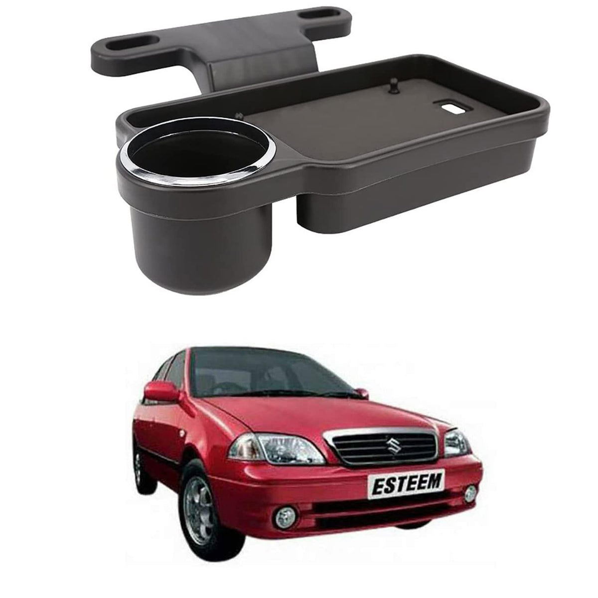 Oshotto (FT04) Foldable Car Auto Headrest Rear Back Seat Table Drink Food Cup Tray Holder Compatible with Maruti Suzuki Esteem 