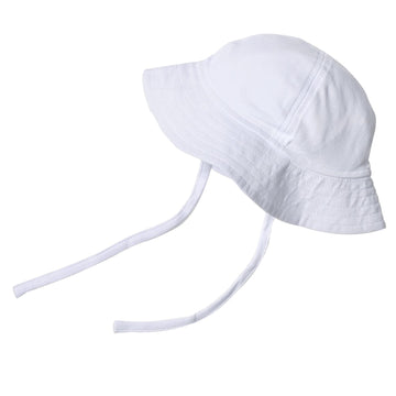 Zutano Unisex Baby Pastel Solid Sun Hat, Classic White, 24 Months