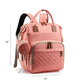 Axone 3 In 1 Baby Diaper Bag Backpack Unisex Travel Nappy For Boys & Girls Waterproof Stroller Straps Large Capacity Pink