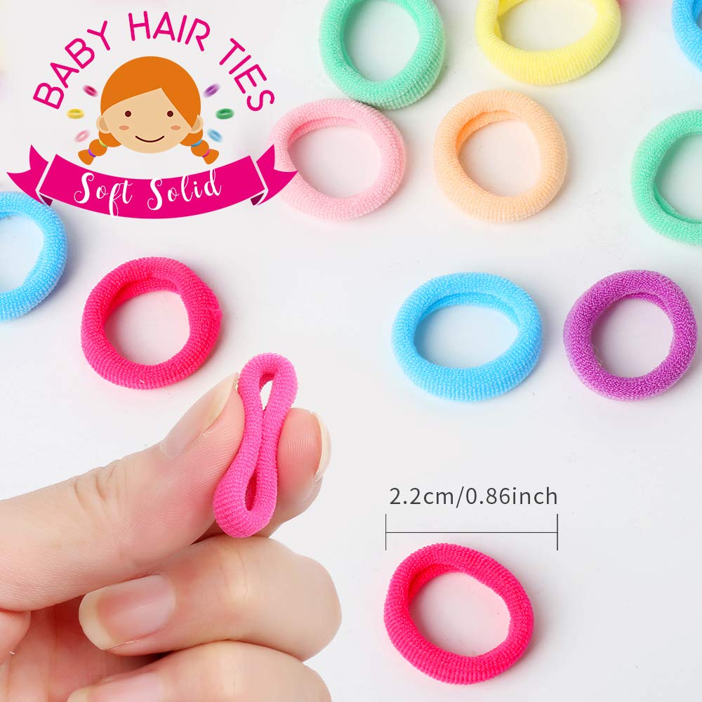 Baby Hair Ties, Ygdz 300Pcs Elastic Toddler Hair Ties For Little Girls Kids, Small Mini Hair Bands Soft Ponytail Holders Hair Ac