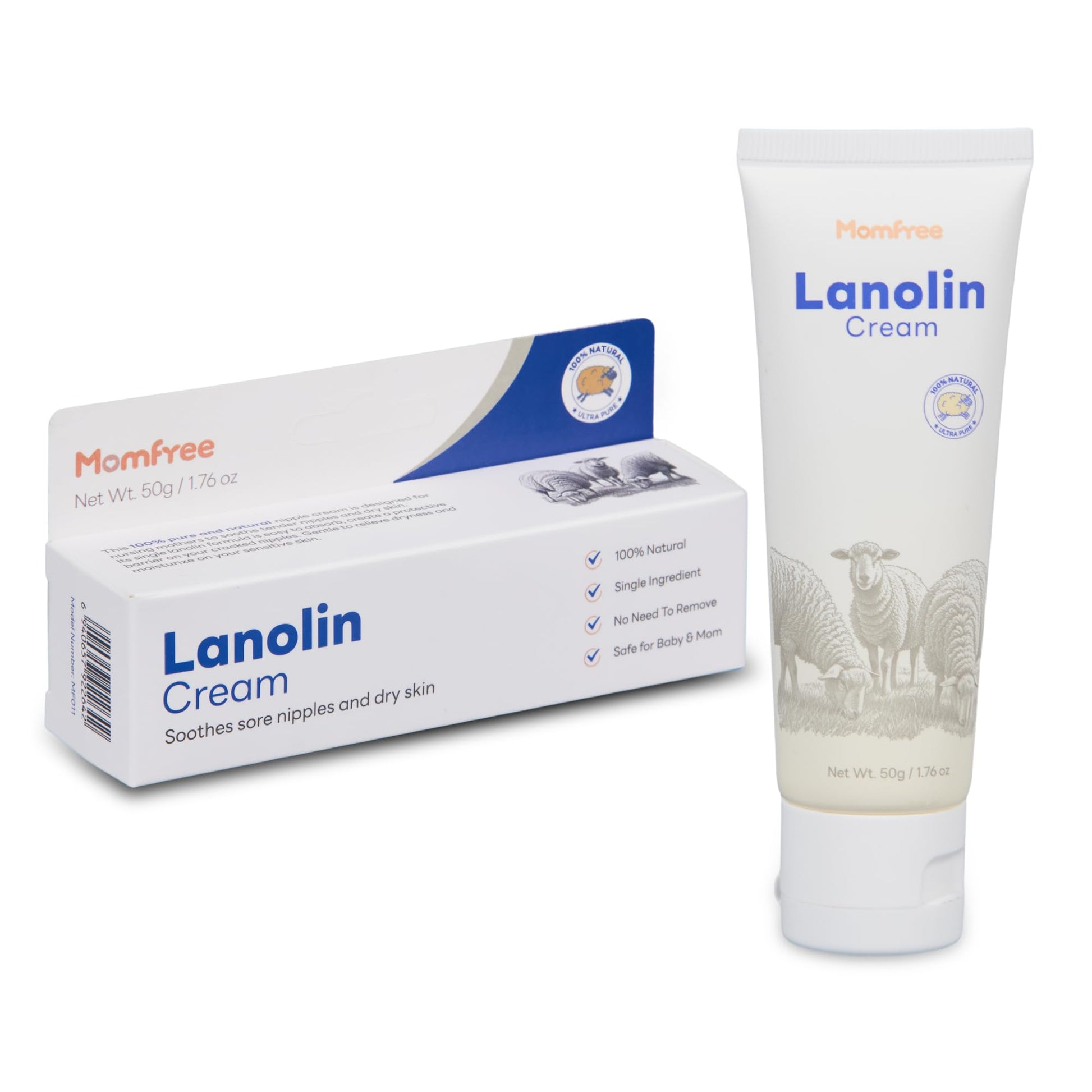 Nipple Cream Safe for Breastfeeding: Lanolin Nipples Balm 100% Natural | Sore Nipple Relief & Cracked | Soothing Protection for 