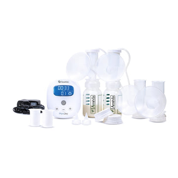 Ameda Mya Joy Double Electric Breast Pump & Accessories | Portable Breast Pump Hands Free | Lightweight Hospital Grade Breast Pu