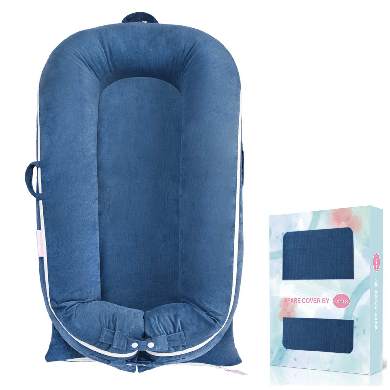 Corduroy Baby Lounger Cover For Dockatot Deluxe + | 100% Cotton Hypoallergenic Newborn Premium Quality Spare Cover(Cover Only) (
