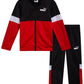 PUMA Boys Pants Set - 2 Piece Lightweight Tricot Zip Up Toddler Boys Sweatshirts and Kids Sweatpants Clothing Set, Size 4T, Blac