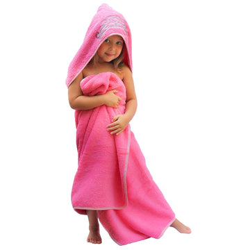 Ultra-Homes Princess Baby Bath Towel [Pink] Hooded Toddler Towels For Girls Up To 10 Years - Oversized Baby Towel With Super Abs