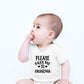 Cbtwear Please Pass Me To Grandma Baby Bodysuit Funny Infant Outfit Cute Newborn Clothes Unisex Romper (6 Months, White)