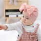 Insowni 8 Pack Solid Large Turban Hat Cap Beanie Bonnet With Big Hair Bow Hospital Baby Hats Knot Headwraps Turbans For Newborn