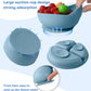 Silicone Baby Feeding Set, 10 Pcs Baby Led Weaning Supplies With Suction Bowl Divided Plate Adjustable Bib Soft Spoon Fork Snack