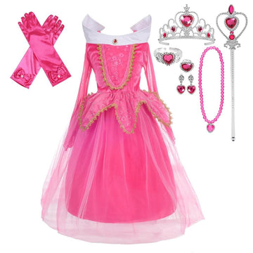 Dressy Daisy Girls Sleeping Princess Dress Up Costume With Accessories Birthday Halloween Christmas Fancy Party Outfit Size 5-6