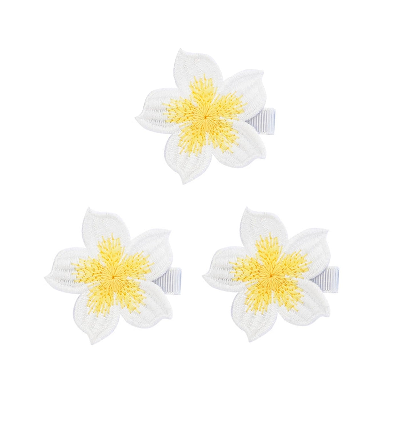 LDDCX White Hair Clip Headband Hairpin Hawaiian Flower Hairpin Barrette Hair Accessories for baby Girls.(FJ89) (Type B)