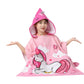 Athaelay Soft Swim Cover-Ups For 3 To 10 Years Old Kids Big Girls' Pink Unicorn Hooded Bath Beach Poncho Towel With Drawstring B