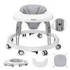 Uuoeebb Baby Walker with Wheels, One-Touch Folding Baby Walkers, Anti-Roll 8-Wheels with Brake, 7-Speed Height Adjustment with L