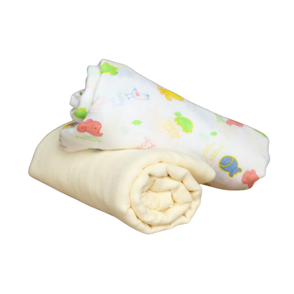 Coocuddle Bamboo Muslin Swaddle  Set of Two, Organic Cotton, Soft & Breathable, Ideal for Newborns, Swaddling, Baby Sleep, Dail