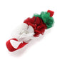 My Lello Girls Flower Headbands Toddler Fabric Beaded Trio Stretchy Elastic Pair (Red/White/Green/White)