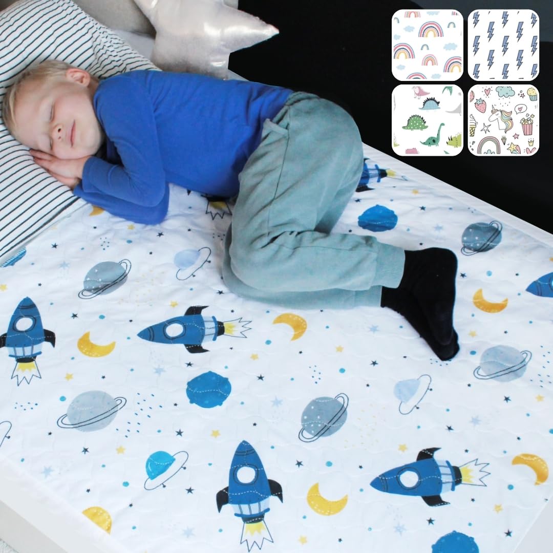 Hygge Sheets Potty Training Pee Pads For Kids, Toddlers - 100% Waterproof, Non Slip Bed Wetting Pad For Twin Beds - Washable, Re