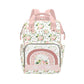 Personalized Floral Rainbow Diaper Bag for Women, Custom Name Nursing Mommy Daypack, Diaper Bag for Baby Girl, New Mom Gifts
