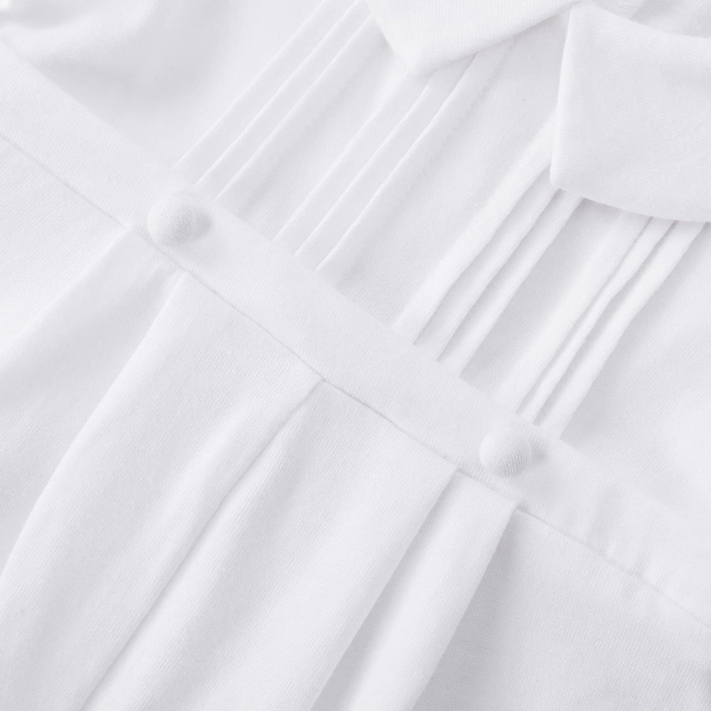 Pureborn Baby Boys Baptism Romper Short Sleeve Christening Outfit One-Piece Coverall 6-9 Months White