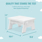 Dream On Me Ease-Up Adjustable Nursing Footrest In White, Made Of Sturdy Pinewood, Lightweight, Easy To Assemble