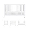 babyletto Rolli 9-in-1 Convertible Baby Crib w/Wheels - Includes Pad & Conversion Kits for Bassinet, Standard Crib, Toddler Bed,