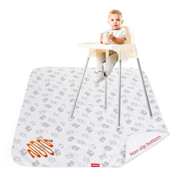 Splat Mat, Mealtime Under High Chair Mat For Baby Feeding Set, Anti-Slip Portable Picnic Mat For Baby Art/Crafts/Playtime Table