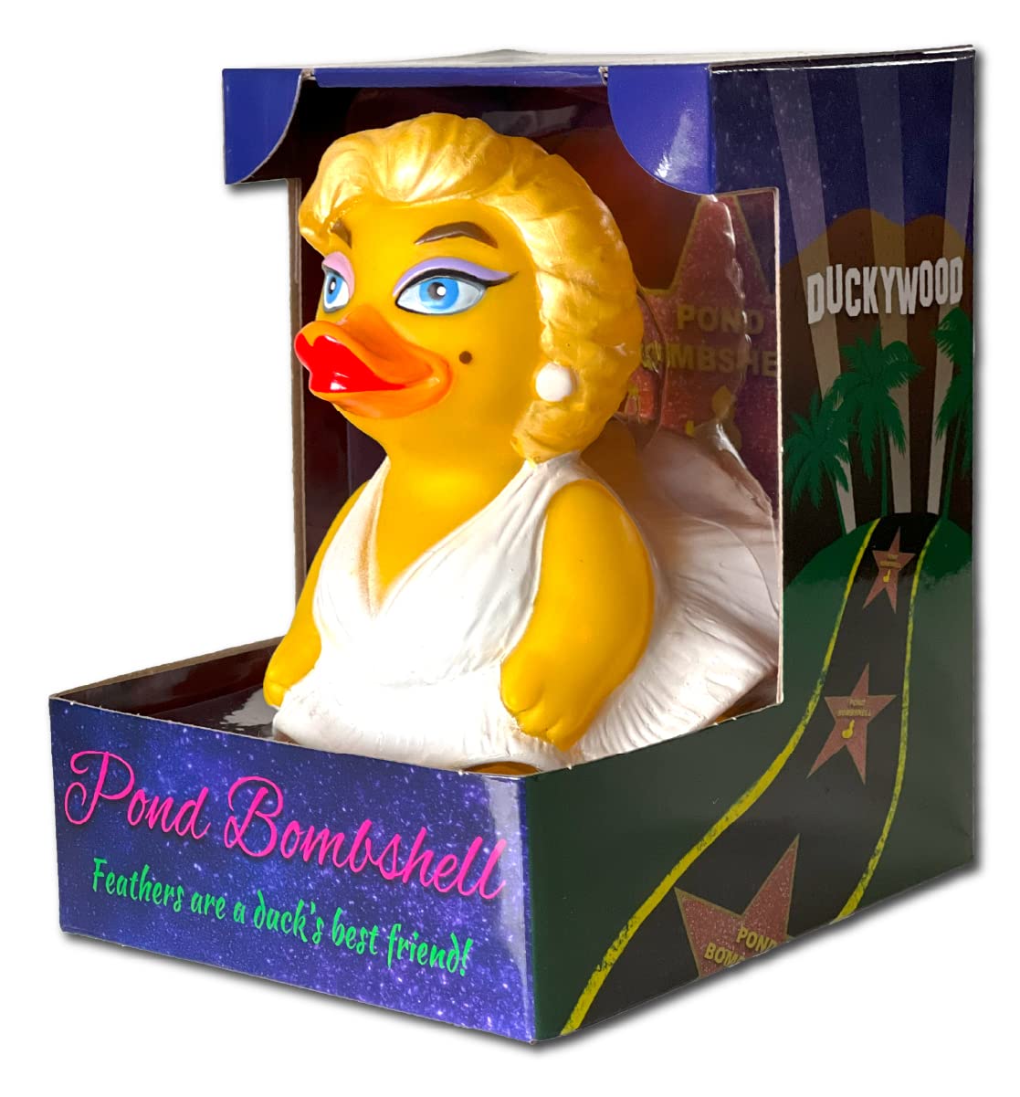 CelebriDucks - Pond Bombshell - Floating Rubber Ducks - Collectible Bath Toy Gift for Kids & Adults of All Ages
