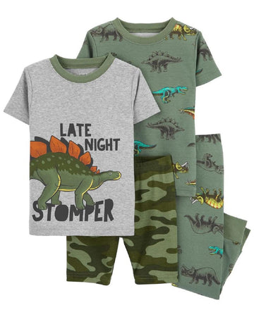 Carter'S Boy 4 Pc Cotton Pjs (As1, Age, 3_Years, Late Night Stomper)
