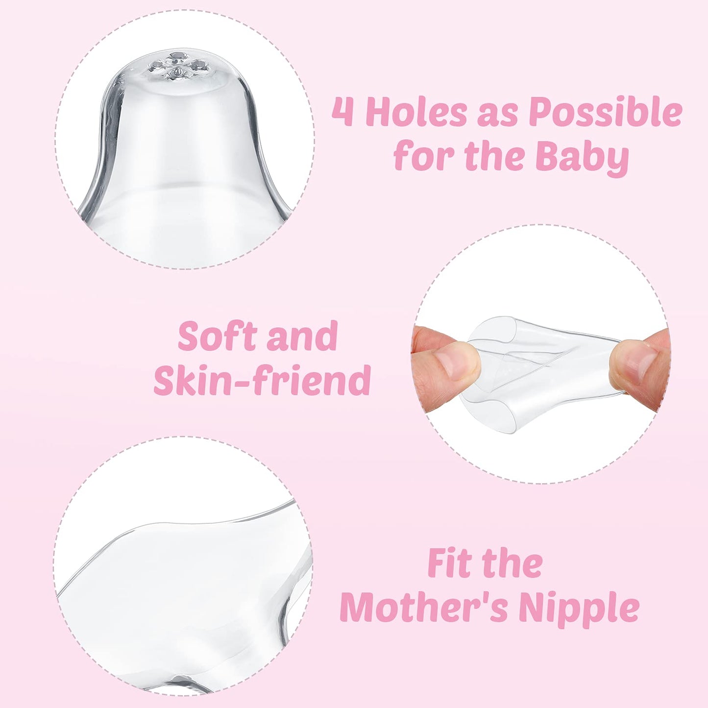 Nuanchu 8 Pcs Nipple Shields For Nursing Newborn Breastfeeding 20 Mm 15 Mm Nipple Shield Bulk Silicone Protector With Clear Carr