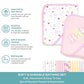 Spasilk Bath Hooded Towels & Washcloths Set For Babies, 23-Piece Gift Set, Pink