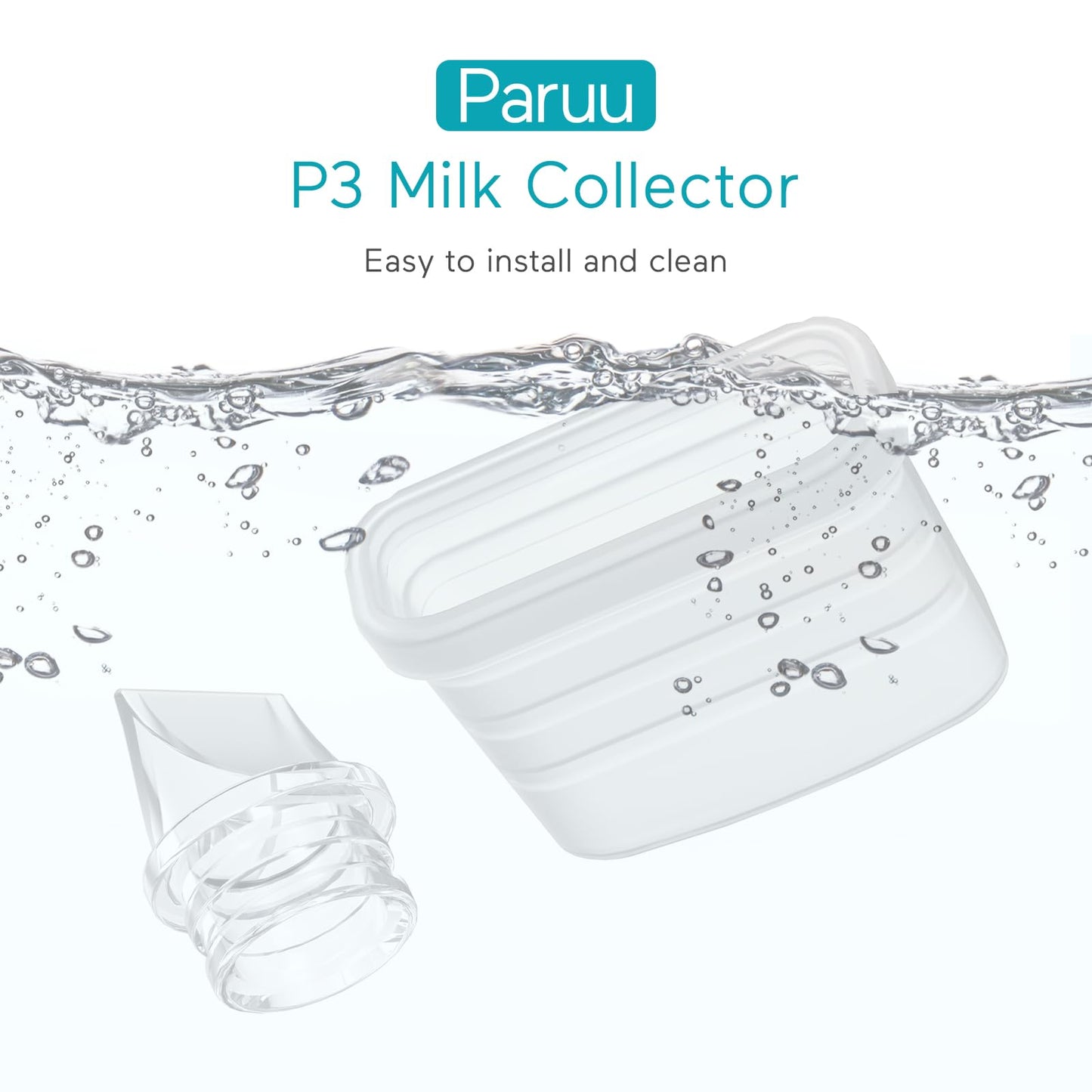 Paruu P10 Duckbill Valves & Silicone Diaphragm, P10 Original Breast Pump Parts, Wearable Breast Pump Replacement Accessories, 2