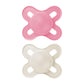 Mam Original Start Matte Newborn Baby Pacifier, Best Pacifier For Breastfed Babies, Sterilizer Case, Girl, 0-3 Months (Pack Of 2
