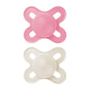 Mam Original Start Matte Newborn Baby Pacifier, Best Pacifier For Breastfed Babies, Sterilizer Case, Girl, 0-3 Months (Pack Of 2