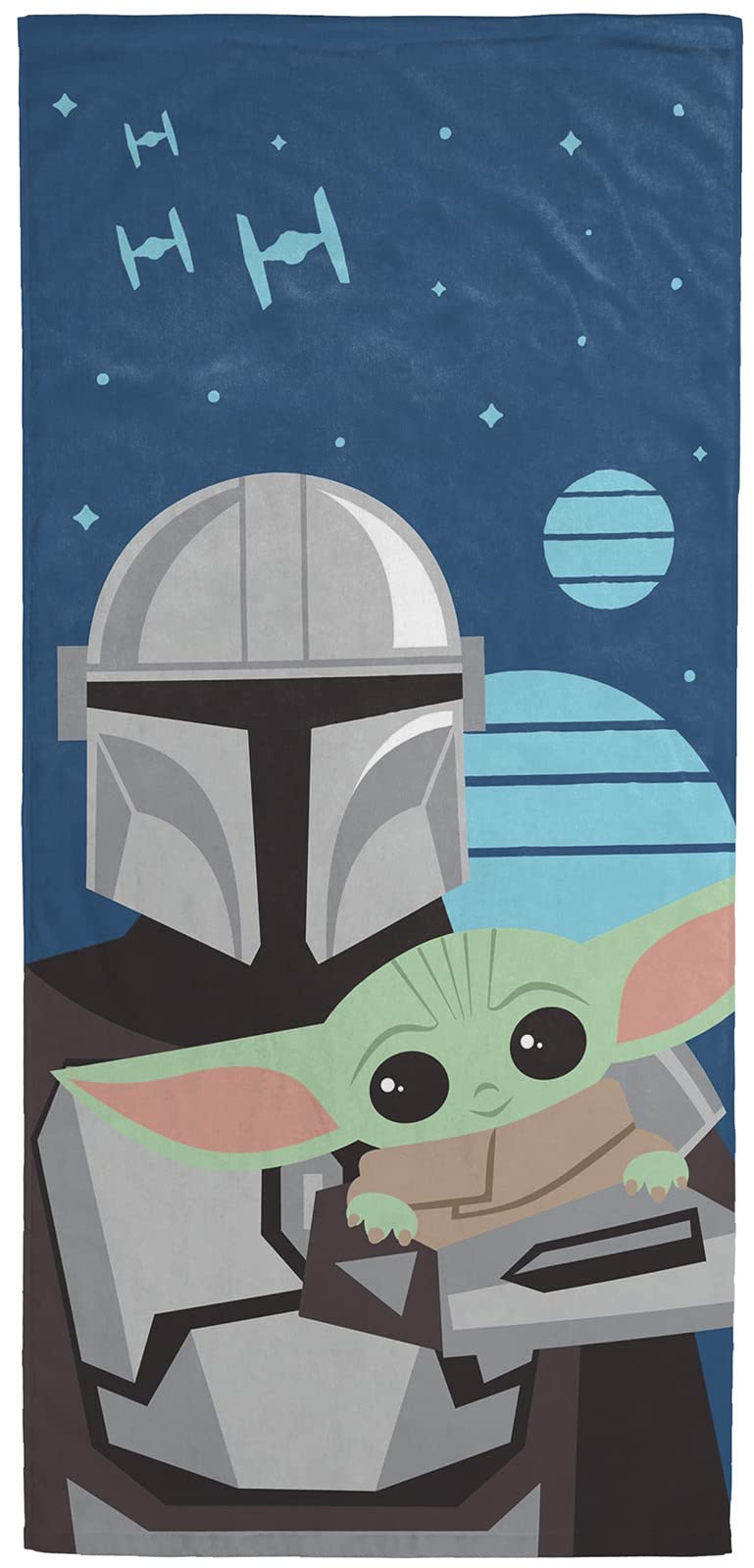 Jay Franco Star Wars The Mandalorian He'S With Me Bath/Pool/Beach Towel - Super Soft & Absorbent Fade Resistant Cotton Towel Fea