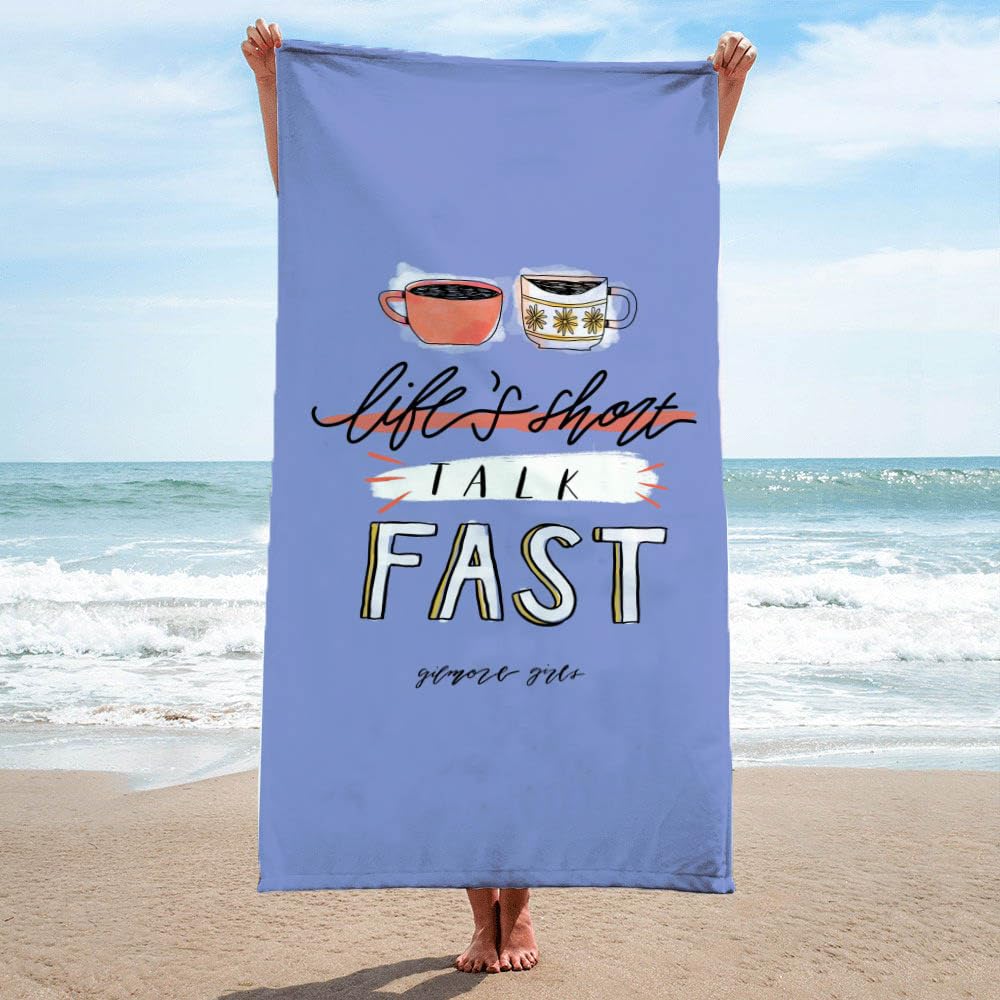 Jay Franco Gilmore Girls Bath Pool Beach Towel - Blue Super Soft & Absorbent 100% Cotton Towel, Measures 28 X 58