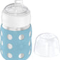 Lifefactory 8-Ounce Stainless-Steel Vacuum-Insulated Wide-Neck Baby Bottle With Sippy Nipple, Denim (Ls2251Wde4)