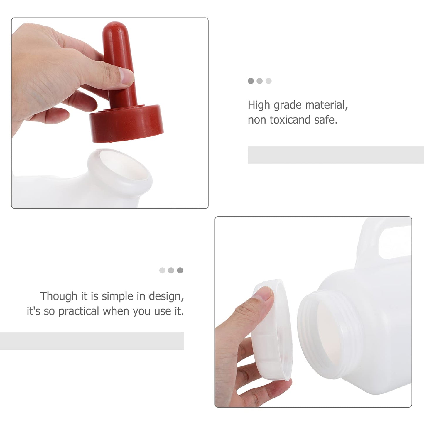 2Pcs 68 Oz Calves Nurser Bottles With Handle And Silicone , Lamb Cow Feeding Bottle, Farm Goats Milk Feeder, Livestock Supplies