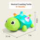GeeKiPrime Baby Musical Crawling Toys 6 to 12 Months, Infant Turtle Light Up Toy for Teething Fine Motor Sleep Aid, Baby 7 8 9 1