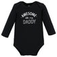 Hudson Baby Unisex Baby Cotton Long-Sleeve Bodysuits Mom Dad Moon Back, 9-12 Months