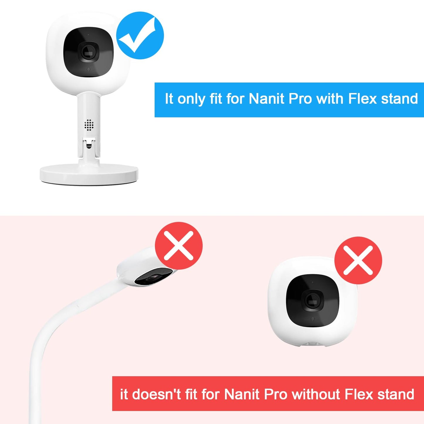 Szaoyu Baby Monitor Mount Compatible With Nanit Pro Smart Baby Monitor & Flex Stand,15.7 Inches Flexible Long Gooseneck Arm Also