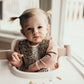 Three Little Tots Modern Silicone Baby Bib - Adjustable Fit Waterproof Catch Bibs ((Leopard)