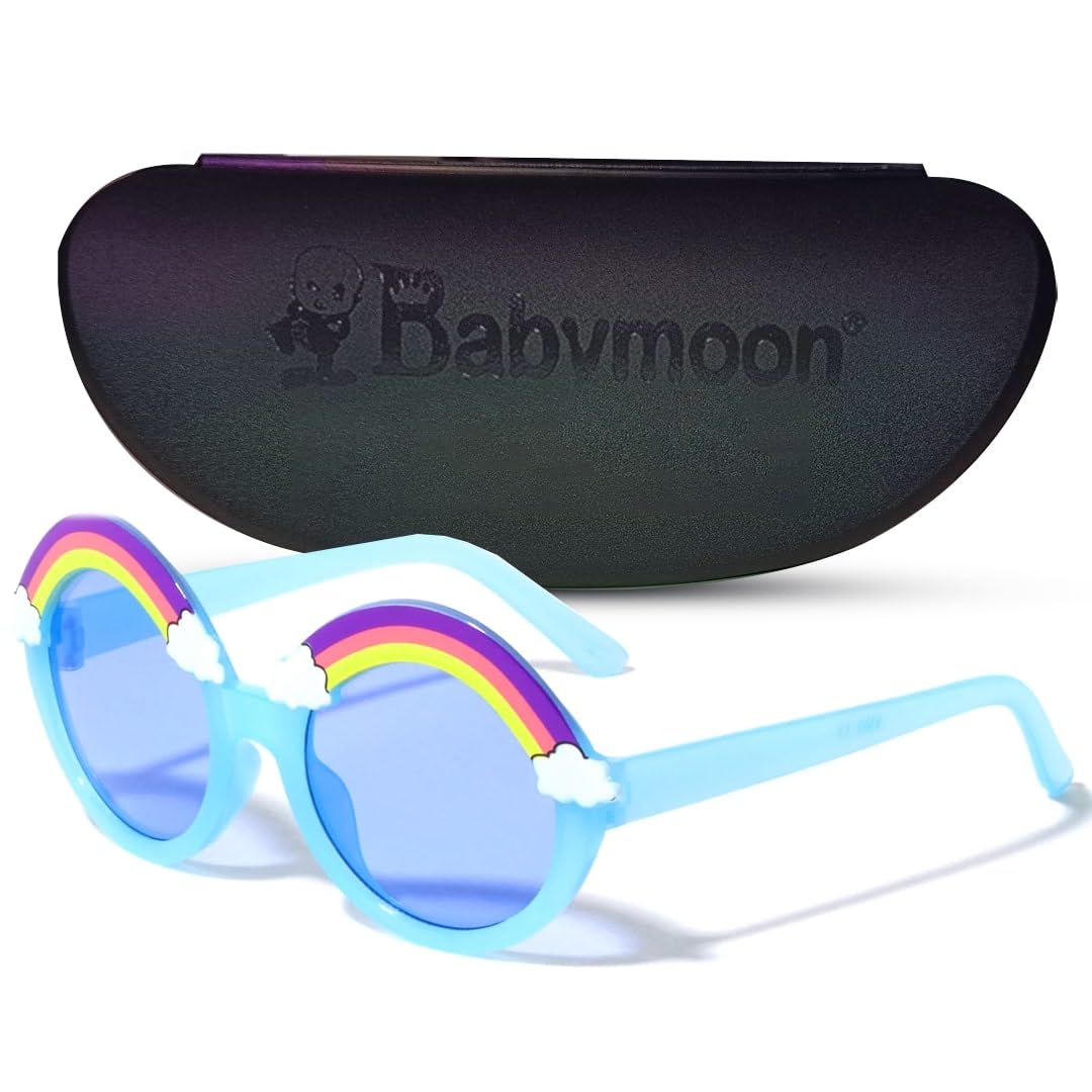Babymoon Kids Unicorn Shaped Summer Sunglasses Goggles For Baby Girls & Boys | 28 Y | Blue