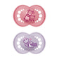 Mam Original Matte Baby Pacifier, Nipple Shape Helps Promote Healthy Oral Development, Sterilizer Case, 6-16 Months (Pack Of 2)