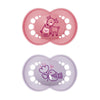 Mam Original Matte Baby Pacifier, Nipple Shape Helps Promote Healthy Oral Development, Sterilizer Case, 6-16 Months (Pack Of 2)