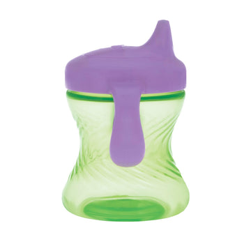 Nuby 2-Handle No-Spill Hard Spout Sippy Cup With Easy Grip - (3-Pack) 7 Oz - Baby Sippy Cup With Controlled Sipping For 6+ Month