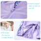 Umelok Infant Girl Swimwear Sets One Piece Rash Guard Swimsuit With Sun Hat (Purple, Floral 6-9 Months)
