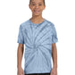 Colortone 100% Cotton Spider Tie Dye T-Shirt For Kids 10-12, Medium, Spider Baby Blue
