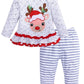 UNIQUEONE 2PCS Toddler Baby Girls Christmas Outfits Cartoon Deer Long Sleeve Top Pants Set